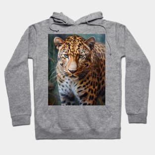 Amazing Zoo Leopard in Oil Paint Hyperrealism Hoodie